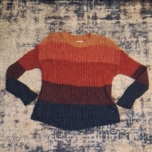 American Eagle Outfitters Women's Knit Multicolored Striped Sweater Size Medium